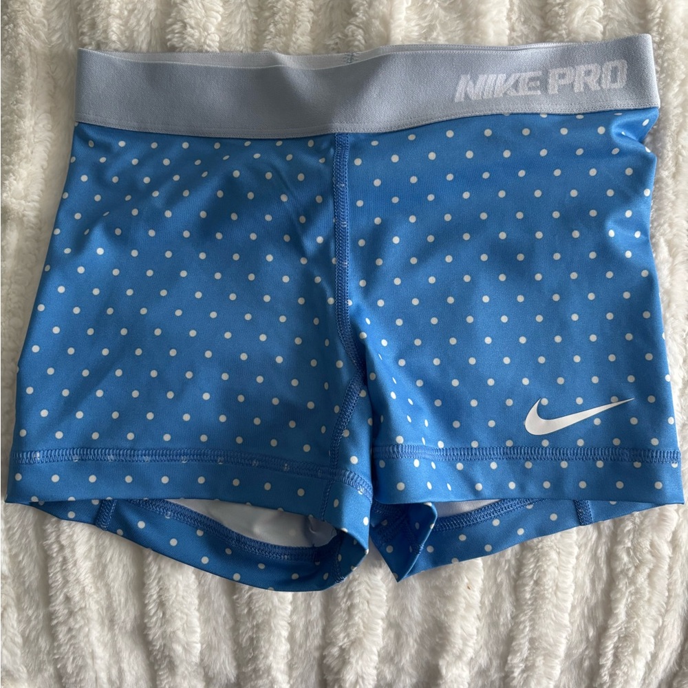 Nike Pro Blue Polka Dot Shorts